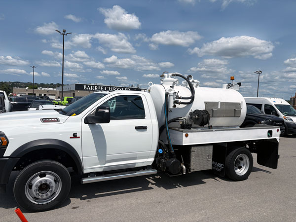 Thanks to Nature's Call with a rebuilt of their vacuum tank on a new Dodge chassis.